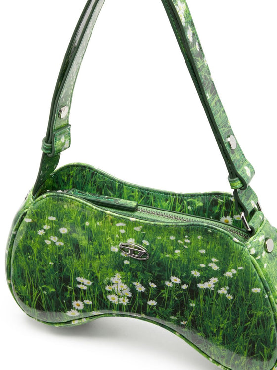 Diesel Play-Glossy shoulder bag with print