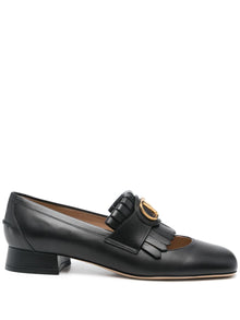  Valentino Garavani Vlogo Signature Calfskin Fringe Sabot Moccasin 25mm