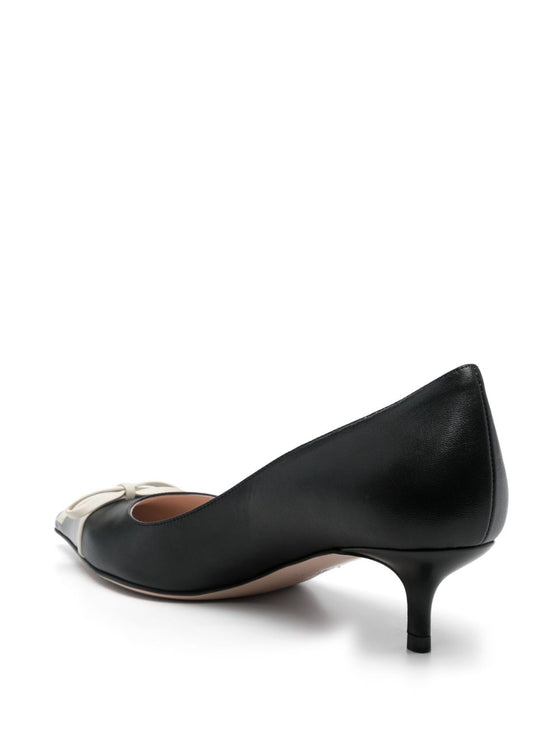 Valentino Garavani Bepointy Patent Leather and Kid Pumps 45mm