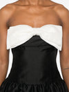 Self-Portrait Contrast Bow Midi Dress