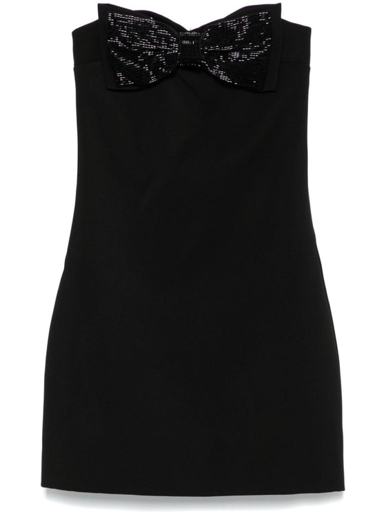 Self-Portrait crepe bandeau mini dress