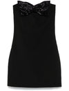 Self-Portrait crepe bandeau mini dress