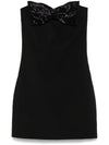 Self-Portrait crepe bandeau mini dress