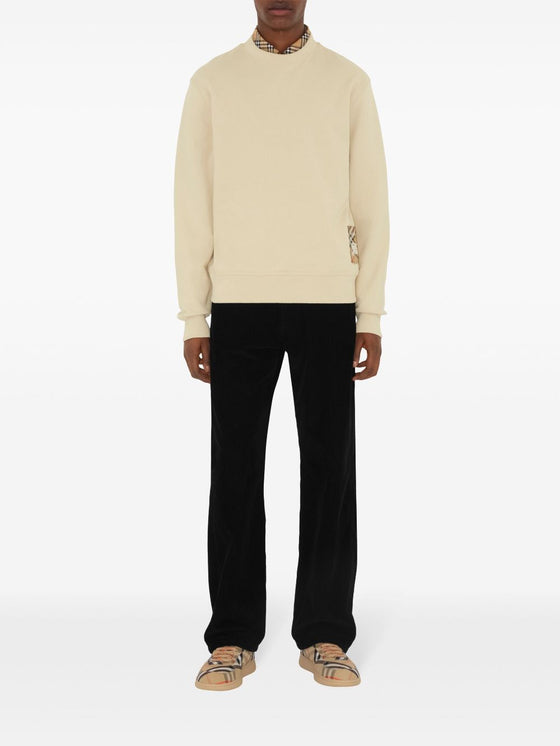 Burberry Cotton sweatshirt with Check label