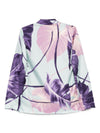 F.R.S . Printed silk double-breasted jacket