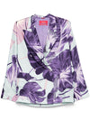 F.R.S . Printed silk double-breasted jacket