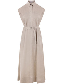  Brunello Cucinelli long linen dress