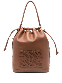  Casadei leather bucket bag
