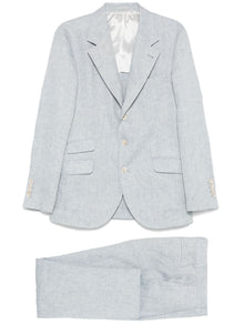  Brunello Cucinelli single-breasted linen suit