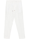 Brunello Cucinelli linen blend drawstring trousers