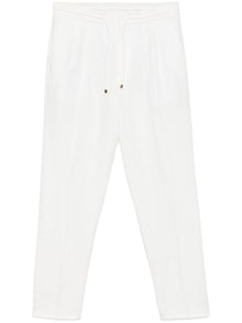  Brunello Cucinelli linen blend drawstring trousers