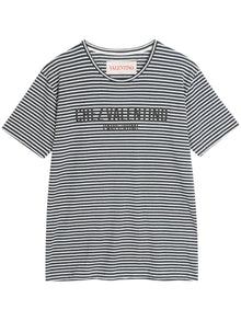 Valentino Chez Valentino striped jersey T-shirt