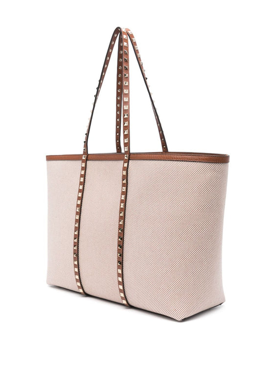 Valentino Garavani Rockstud canvas medium tote bag