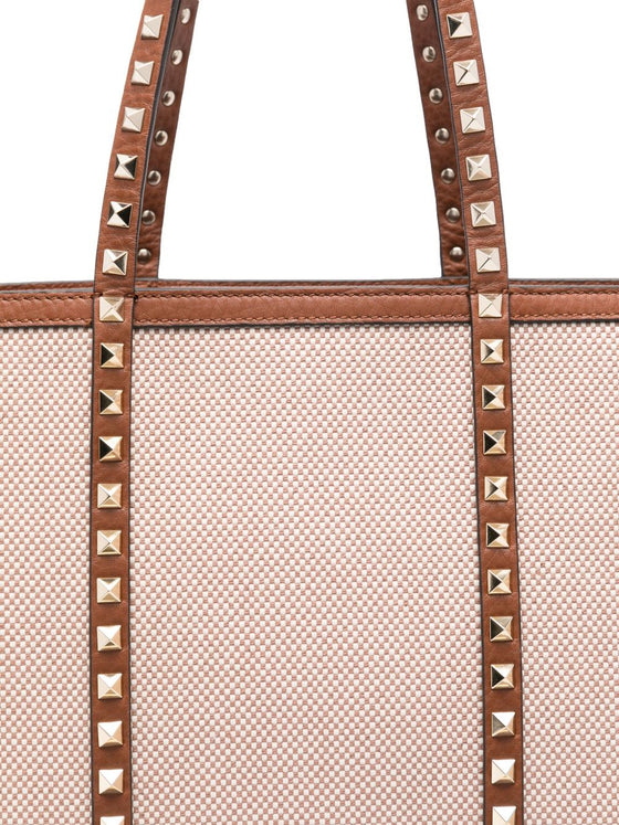 Valentino Garavani Rockstud canvas medium tote bag