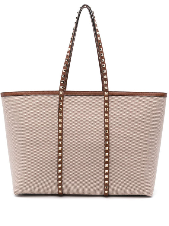 Valentino Garavani Rockstud canvas medium tote bag