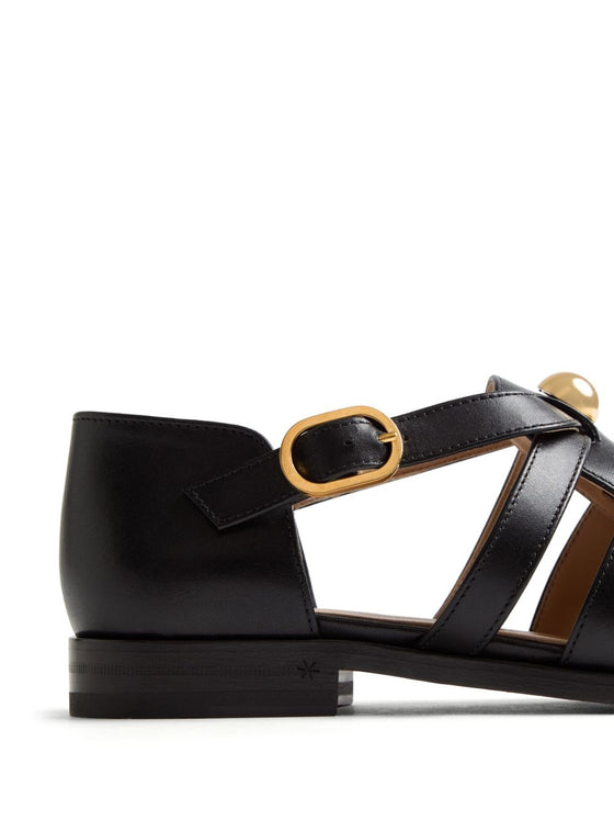 Valentino Garavani Vlogo Signature Fisherman Sandal In 20mm Calfskin