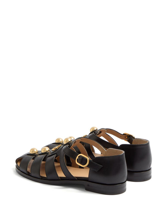 Valentino Garavani Vlogo Signature Fisherman Sandal In 20mm Calfskin