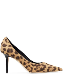  Jimmy Choo Love 85 Leopard Print Pony Pumps