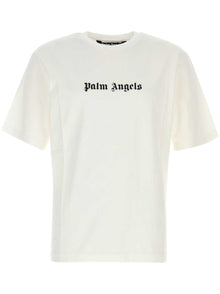  Palm Angels logo print crew neck T-shirt