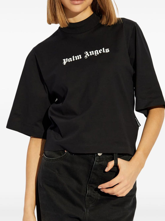 Palm Angels crop T-shirt with logo