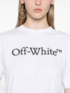 Off White Bookish logo-print cropped T-shirt