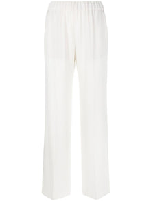  Alberto Biani White Cady Elasticated Trousers