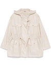 Fay Linen and cotton blend parka coat