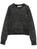 Golden Goose wool blend cropped sweater with all-over sequins