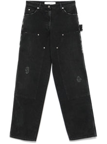  Golden Goose jeans with distressed effect and front patches