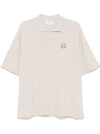 Maison Kitsune bold fox head patch oversize polo