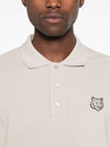 Maison Kitsune bold fox head patch oversize polo