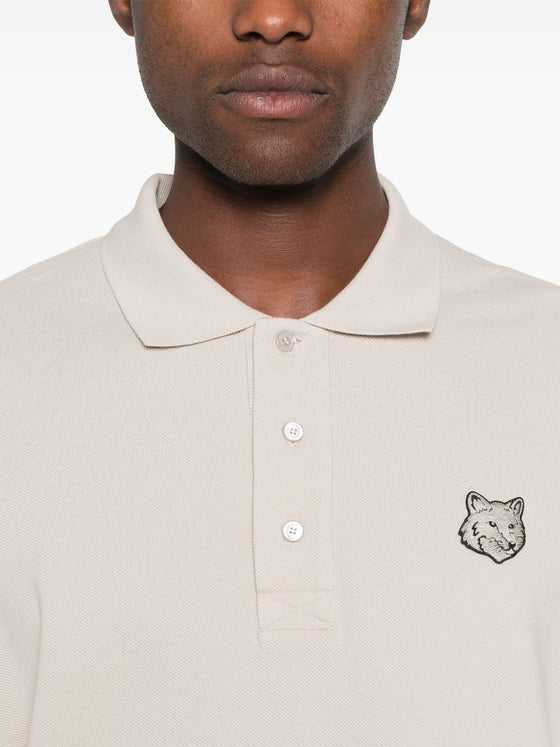 Maison Kitsune bold fox head patch oversize polo