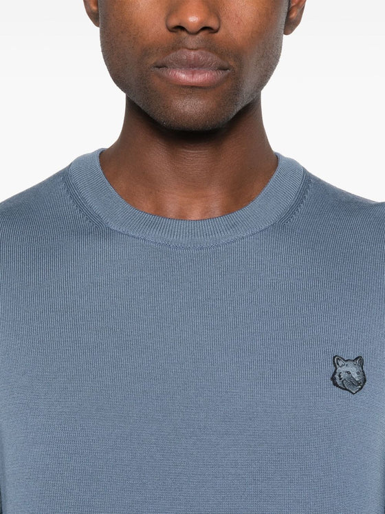 Maison Kitsune Bold Fox Head Applique Sweater