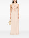 Forte Forte Long dress with floral appliques