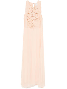  Forte Forte Long dress with floral appliques