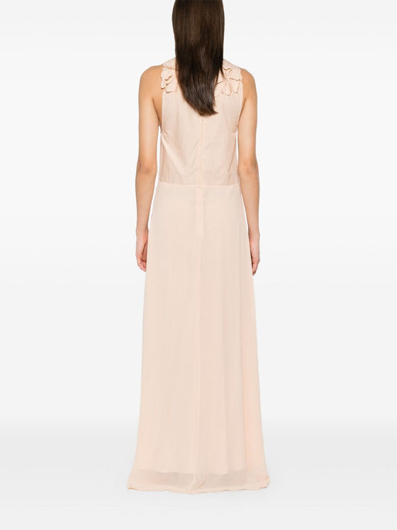 Forte Forte Long dress with floral appliques