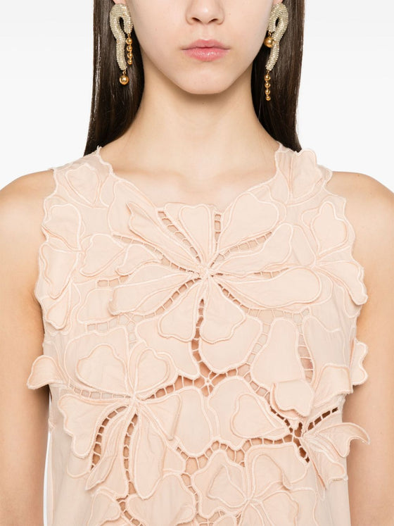 Forte Forte Long dress with floral appliques