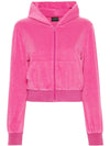 Balenciaga Rhinestone-logo zipped hoodie