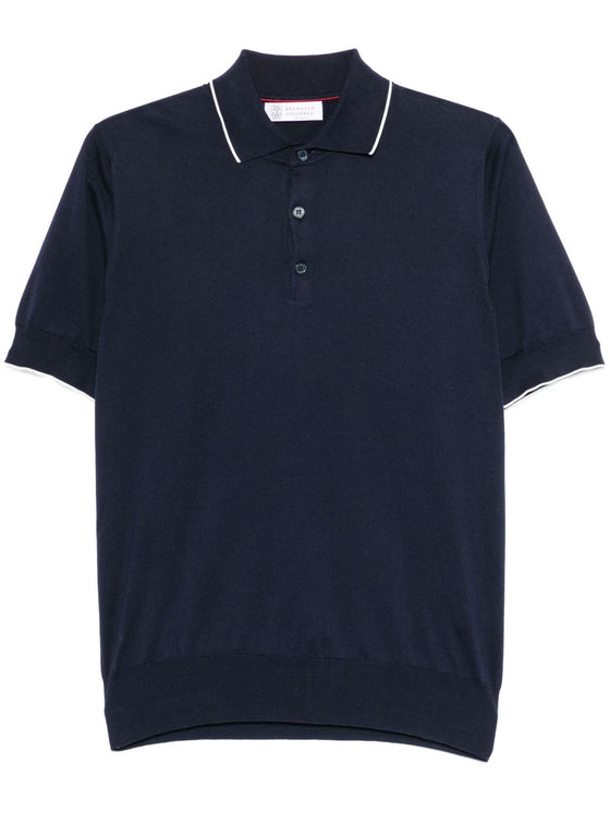 Brunello Cucinelli cotton polo shirt - blue