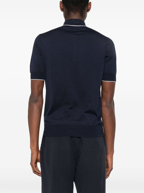 Brunello Cucinelli cotton polo shirt - blue