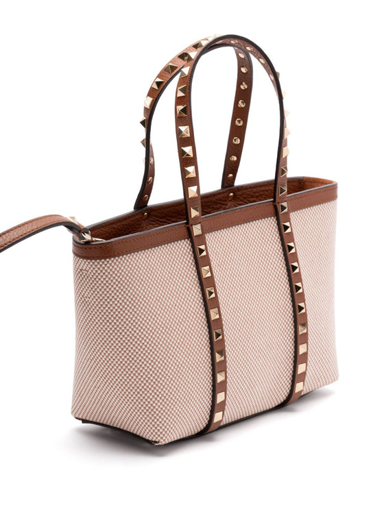 Valentino Garavani Rockstud canvas mini tote bag