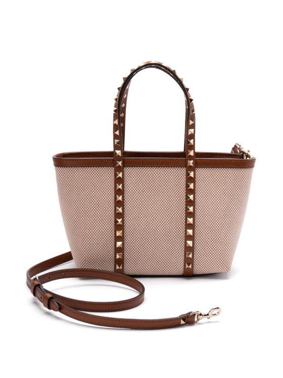 Valentino Garavani Rockstud canvas mini tote bag