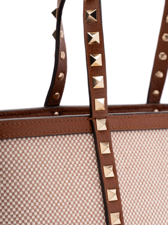Valentino Garavani Rockstud canvas mini tote bag