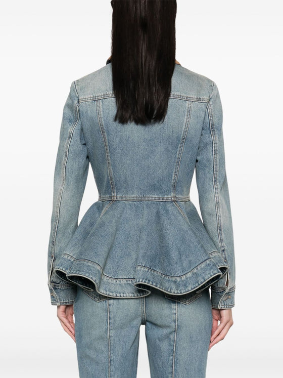 Alexander McQueen Coats Clear Blue
