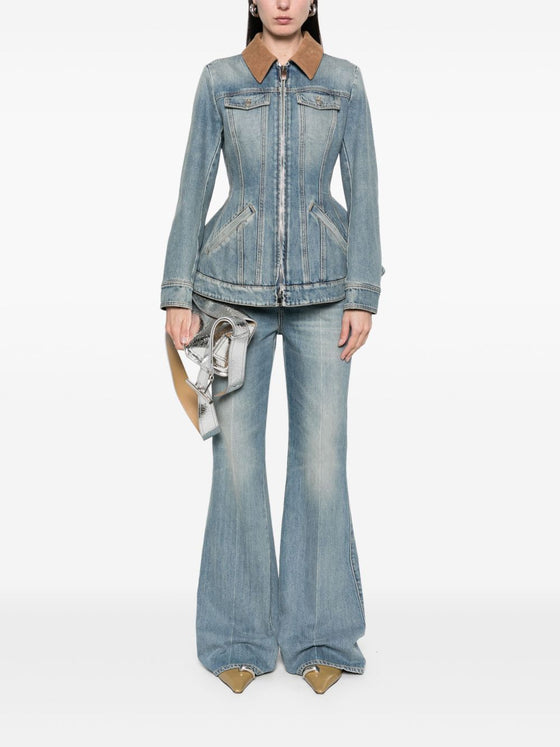 Alexander McQueen Coats Clear Blue