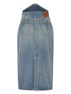Alexander McQueen Denim midi skirt