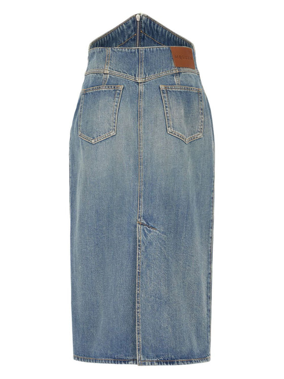 Alexander McQueen Skirts Clear Blue
