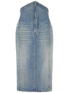 Alexander McQueen Denim midi skirt
