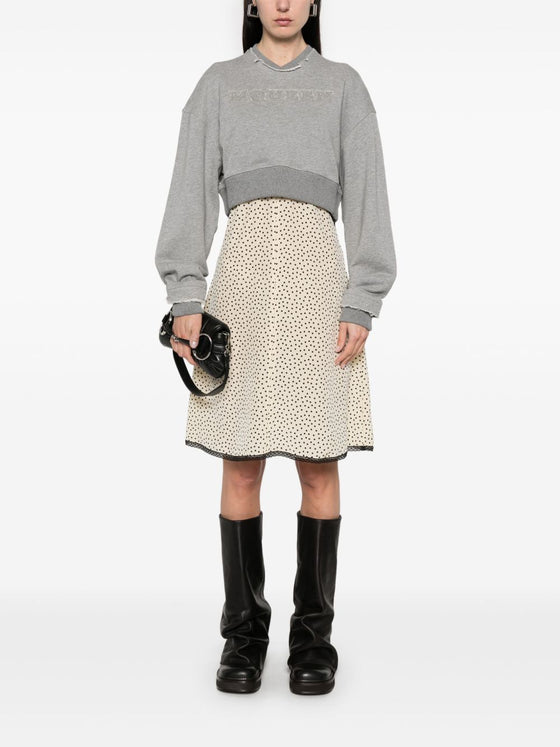 Alexander McQueen Crop sweatshirt with logo