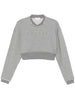 Alexander McQueen Crop sweatshirt with logo